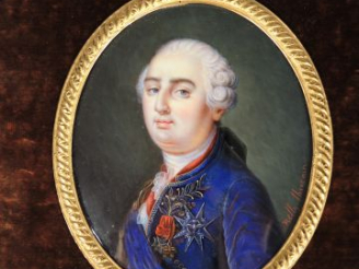 Vente aux enchères Nelly THEVENIN. Miniature sur ivoire « Portrait de Louis XVI », signée