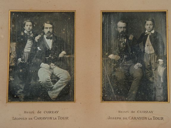 Deux daguerréotypes dans un même encadrement 'Deux portraits d'Henri d