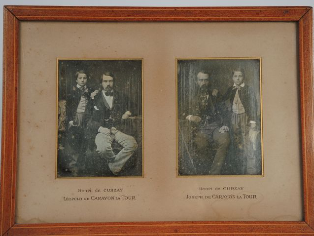 Deux daguerréotypes dans un même encadrement 'Deux portraits d'Henri d