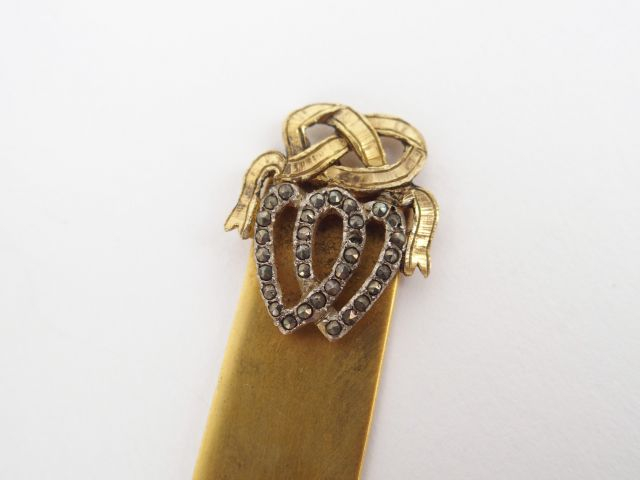 Coupe papier de style Empire en argent et ivoire, marque page de style