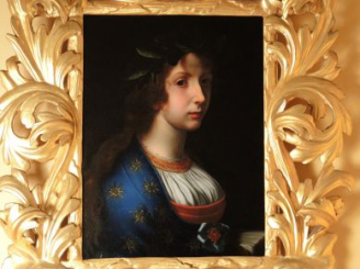 Vente aux enchères 	Ecole florentine du XIXe 'La sibylle de Cumes'. Huile sur toile 60 x 