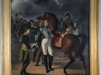 Henri-Auguste SERRUR (1794-1865) 'Le roi Charles X prêt à monter à che