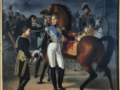 Henri-Auguste SERRUR (1794-1865) 'Le roi Charles X prêt à monter à che