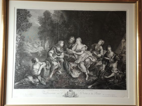 Deux différentes gravures en noir  'Télémaque dans l’île de Calypso' e