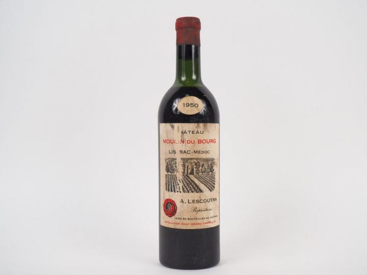 1 BOUTEILLE CHÂTEAU MOULIN DU BOURG LISTRAC MÉDOC - 1950 - HEP