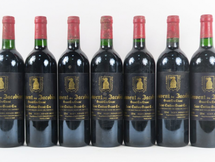 7 BOUTEILLES COUVENT DES JACOBINS GCC ST EMILION - 1995 - BG