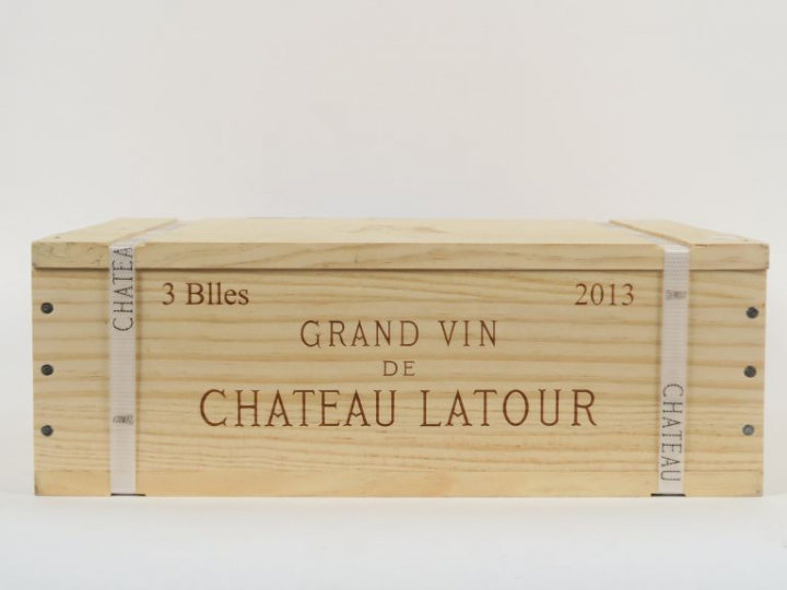 3 BOUTEILLES CHÂTEAU LATOUR 1er GCC PAUILLAC - 2013 - CBO - CAISSE CER