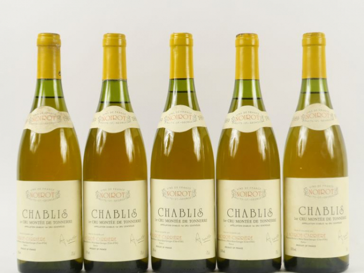 5 BOUTEILLES CHABLIS 1er CRU 'MONTÉE DE TONNERRE' A. NOIROT CARRIÈRE -