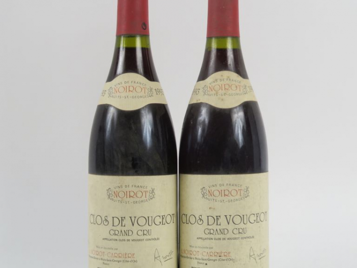 2 BOUTEILLES CLOS DE VOUGEOT GC A. NOIROT CARRIÈRE - 1993