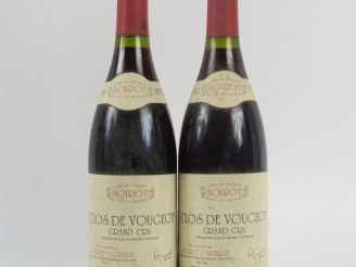 Vente aux enchères 2 BOUTEILLES CLOS DE VOUGEOT GC A. NOIROT CARRIÈRE - 1993