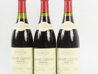 Vente aux enchères 3 BOUTEILLES BEAUNE GRÈVES 1er CRU A. NOIROT CARRIÈRE 1993