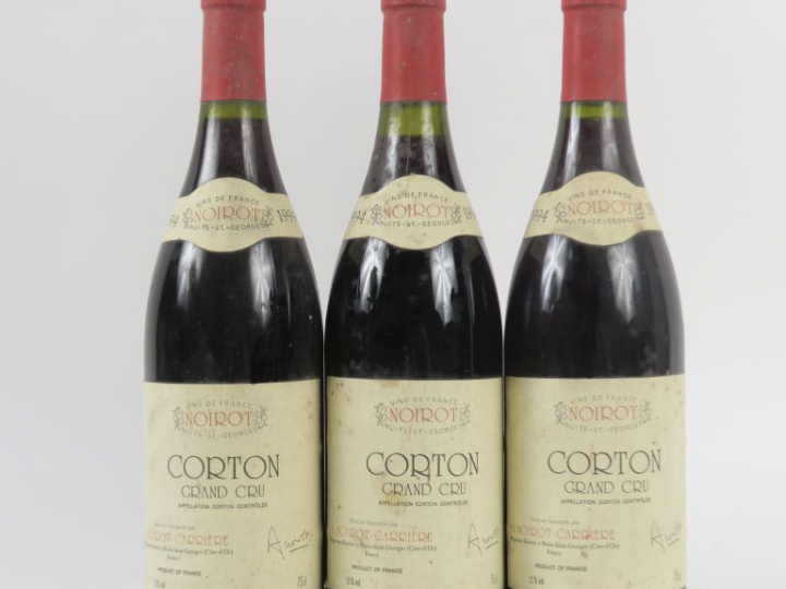 3 BOUTEILLES CORTON GC A. NOIROT CARRIÈRE - 1994