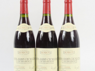 Vente aux enchères 3 BOUTEILLES NUITS SAINT GEORGES 1er CRU 'LES CHAIGNOTS' A. NOIROT CAR