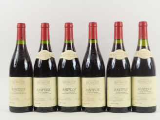 Vente aux enchères 6 BOUTEILLES SANTENAY 1er CRU ' LA COMME' A. NOIROT CARRIÈRE - 1994 - 