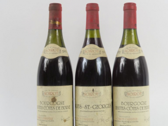 Vente aux enchères 3 BOUTEILLES A. NOIROT CARRIÈRE 1995 : 1 NUITS SAINT GEORGES - 2 BOURG