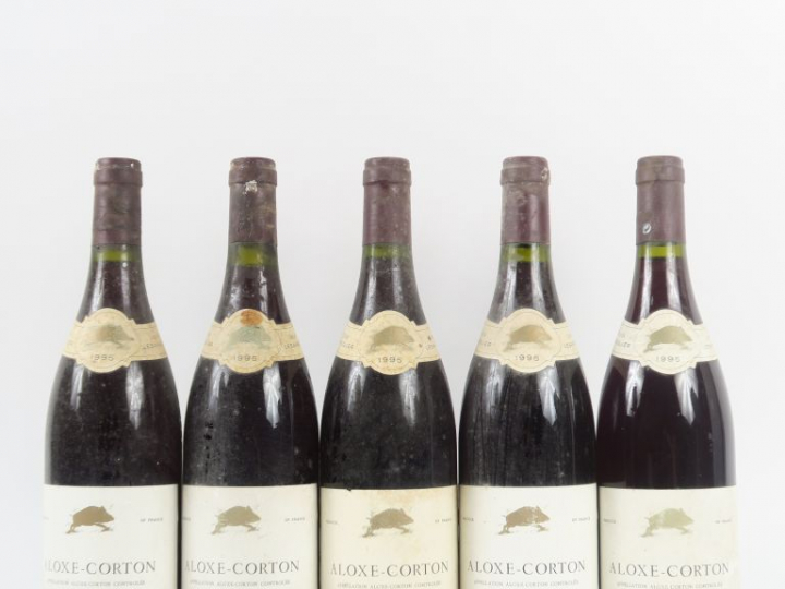 5 BOUTEILLES ALOXE CORTON LOUIS LESANGLIER - 1995