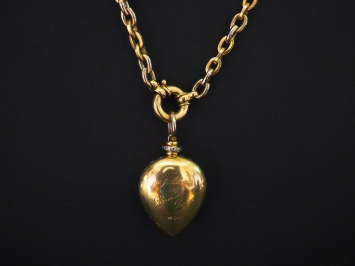 Collier articulé deux tons d'or à transformation, maillle forçat.  Lon