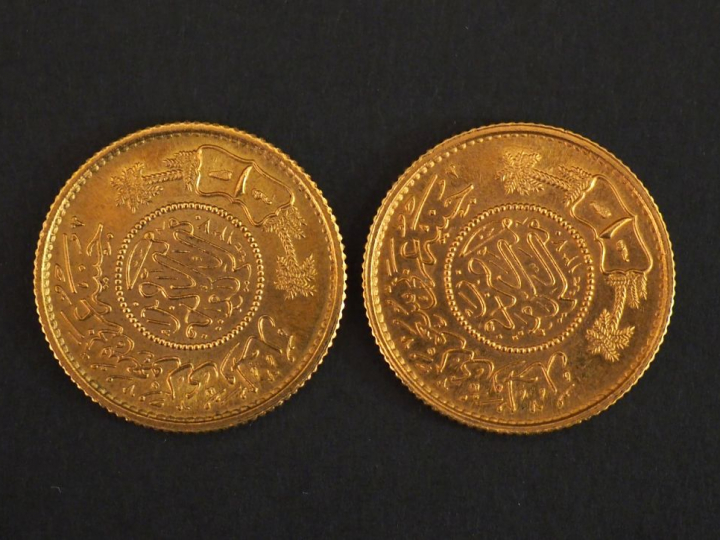 Deux pièces en or. Poids. 16,04 g FRAIS ACHETEUR : 10 % HT   