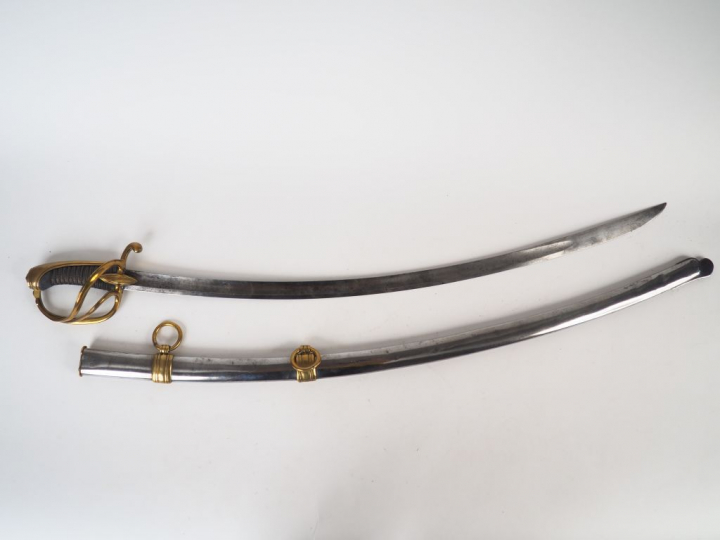 Sabre de cavalerie légère modèle AN IX probablement pour bas officier 
