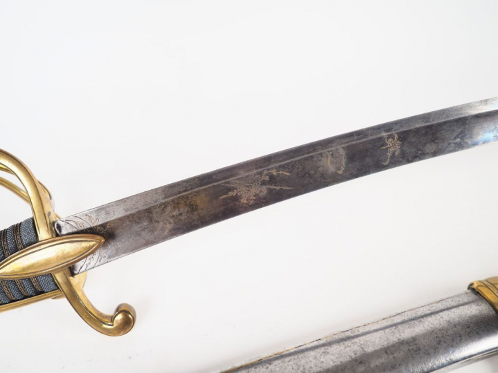 Sabre de cavalerie légère modèle AN IX probablement pour bas officier 