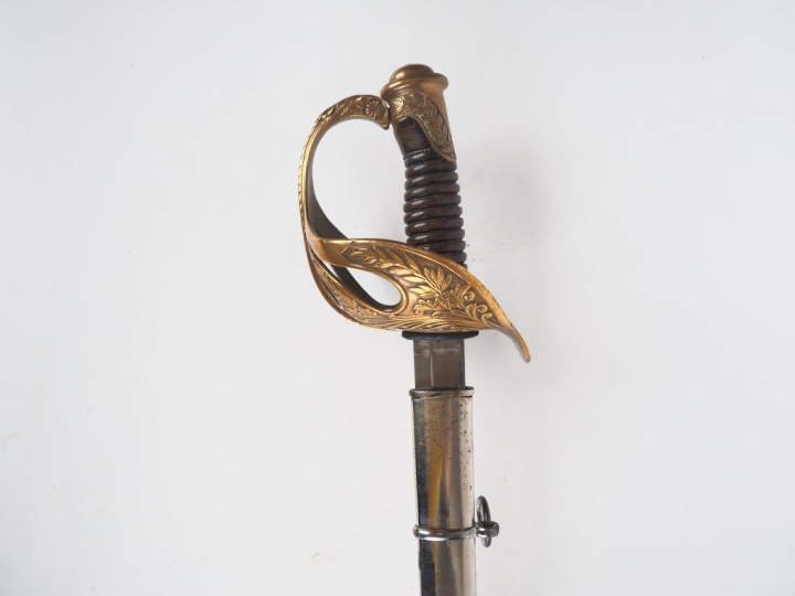 Sabre de cavalerie modèle 1896 pour officier, lame droite dos plat por