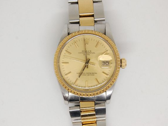 ROLEX. Montre d'homme, avec son bracelet en métal articulé