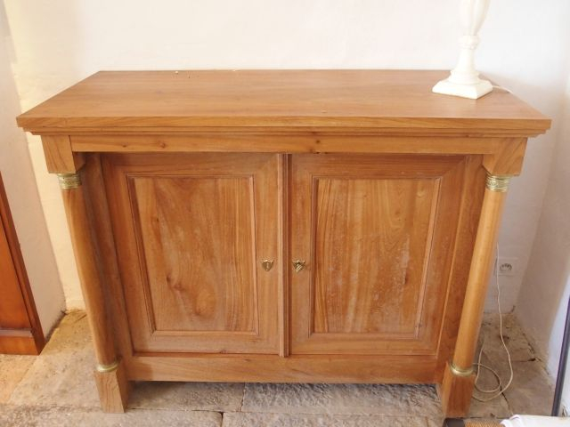 Buffet de style Empire en bois naturel
