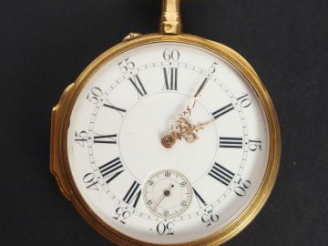 Vente aux enchères VACHERON   CONSTANTIN. Jolie montre de gousset en or jaune, cadran éma