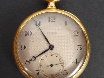 ZENITH. Montre de gousset en or jaune, chronomètre.  Poids tel: 80,9gr