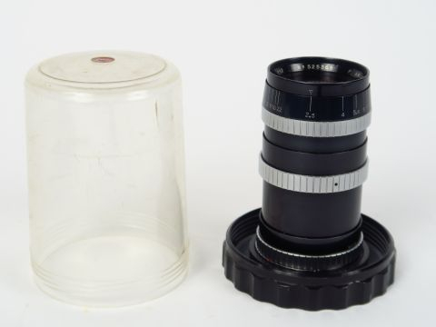Angénieux : objectif 2,5/90  Type Y12 N°525365 vis E39 noir avec bague