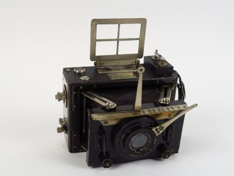 Lorillon:Klapp à tendeurs 9x12 objectif Tessar 4,5/10,5cm, obturateur 