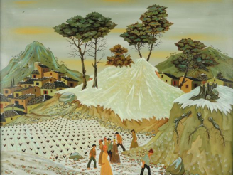 Vente aux enchères Max SAVY 'Neige d'automne'. Huile sur toile signée en bas à droite. 92