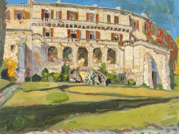 Mario CAVAGLIERI 'Le palais à Midi'. Huile sur toile, signée en bas à 
