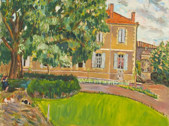 Mario CAVAGLIERI 'Chez Liette'. Huile sur toile, signée en bas à gauch