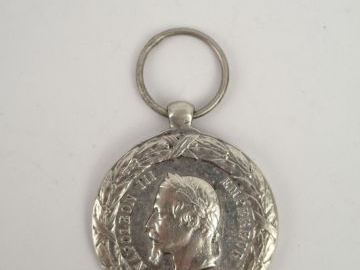 Module argent par le graveur Barre de la médaille d'Italie époque Napo