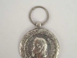 Vente aux enchères Module argent par le graveur Barre de la médaille d'Italie époque Napo