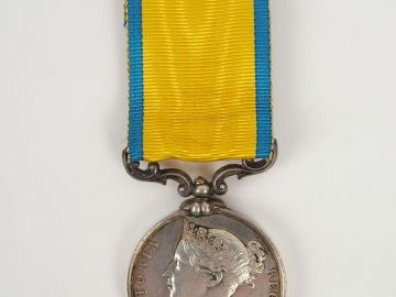 Médaille anglaise de la Baltique, module en argent avers avec tête de 