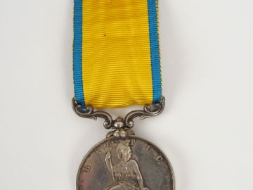 Médaille anglaise de la Baltique, module en argent avers avec tête de 
