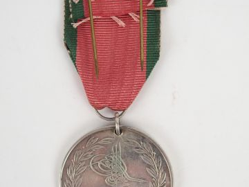 Médaille de Crimée turque pour un combattant Sarde (drapeau de Savoie 