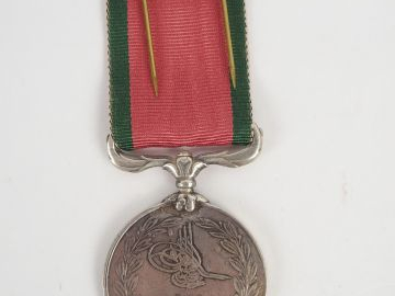 Médaille de Crimée turque pour un combattant Sarde (drapeau de Savoie 