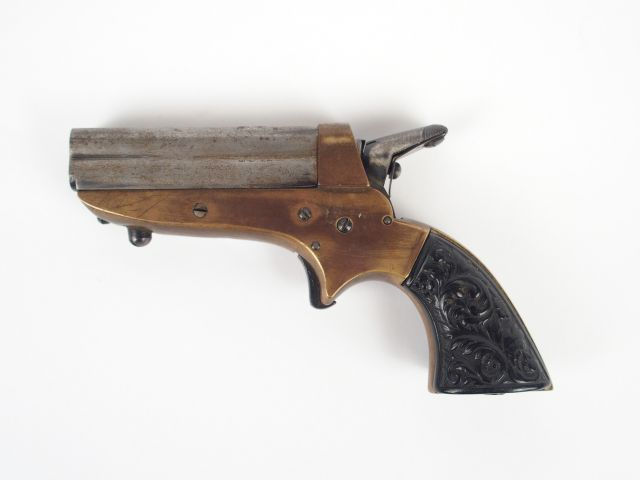 Pistolet Sharp à 4 canons superposés par lit de 2, chien rotatif, carc
