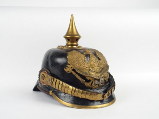 Vente aux enchères Casque à pointe modèle 1895 de sous officier de réserve du 34 eme régi