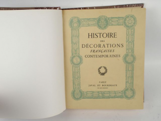 Vente aux enchères Livre "Histoire des décorations françaises contemporaines. Javal ". 1.