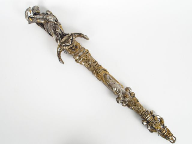 Dague de théâtre en bronze argenté "Othello".