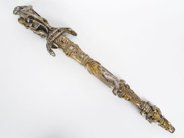 Dague de théâtre en bronze argenté "Othello".