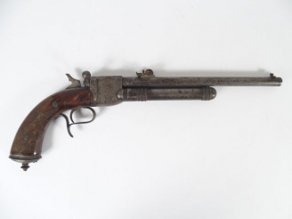 Vente aux enchères Grand pistolet mono coup de tir à gaz liquéfié système Carbona Giffard