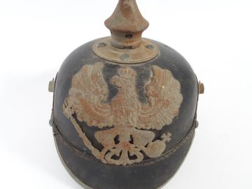 Casque à pointe prussien troupe modèle 1915 toutes garnitures en acier