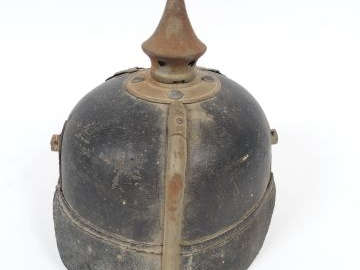 Casque à pointe prussien troupe modèle 1915 toutes garnitures en acier