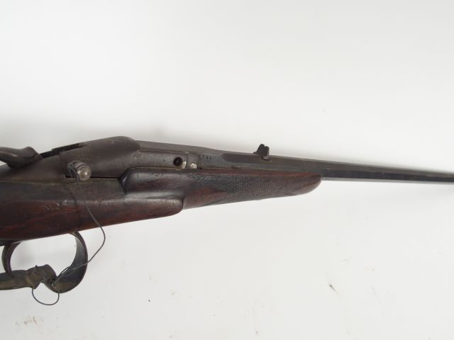 Carabine de jardin calibre 9mm système Warnant, pontet à volute, canon