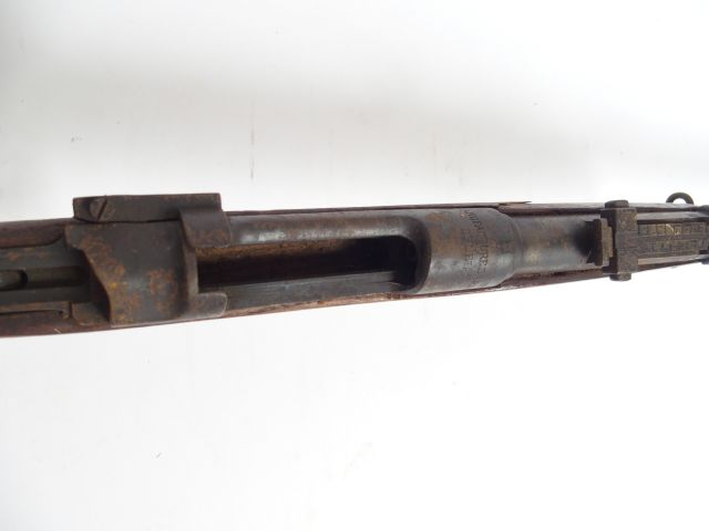 Action d’un fusil Mauser Belge type 1889 avec son canon dans sa config